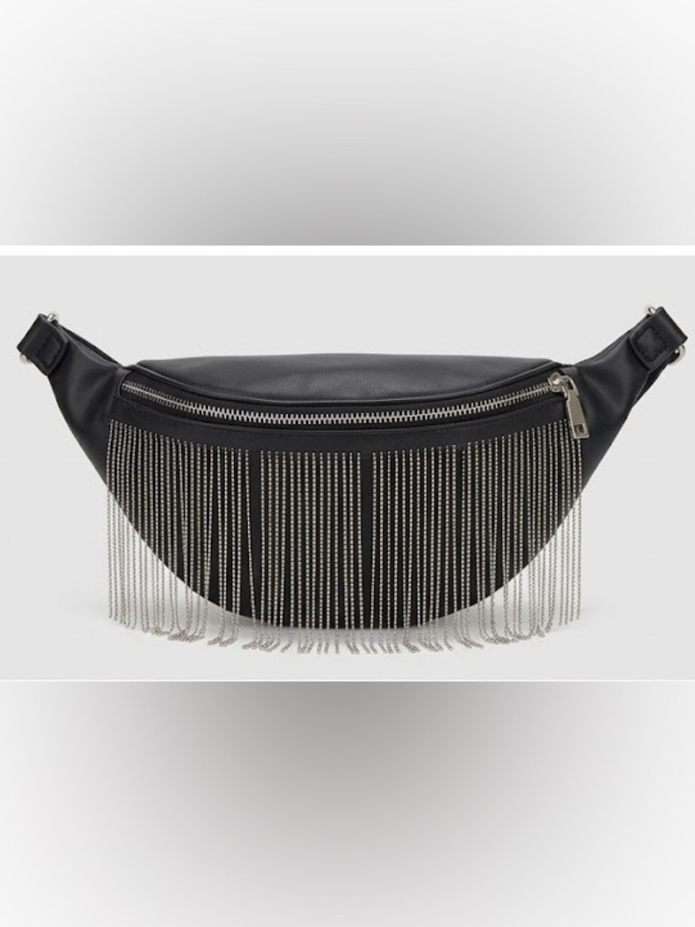 NEW 3AM FOREVER Black Faux Leather Fringe Fanny Pack - Stylish & Functional